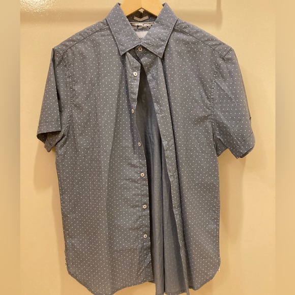 Denim & Flower Short-Sleeve Button Down - Picture 1 of 2